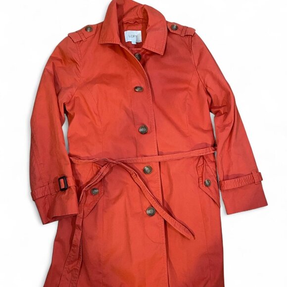 Coral Trench Coat - Picture 6 of 8